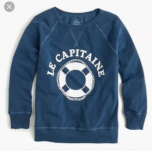 JCREW Le Capitaine Garment-Dyed Sweatshirt NWOT M